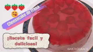 ¡El Cheesecake de Fresa Más Cremoso y Fácil! 🍓 | Receta sin horno