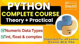 What is Data Type | Numeric Data Types in Python | Python Complete Course for Beginners - Day10