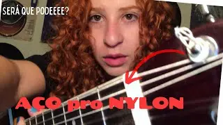 Posso colocar cordas de Nylon no violão de aço? | mudando meu Benson de aço pra nylon,será que deu?