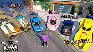 မြန်မာ Streamers တွေရဲ့ Super Cars တွေကို စုဆောင်းခဲ့တယ် | I Collected Myanmar Streamers' Cars GTA V