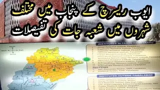 Ayub Agriculture Research Faisalabad List of Different Institutes In & Outside of AARI in Punjab DGR