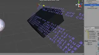 unity 3d text -  terminal /  console / command line.