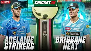 LIVE 🔴 Adelaide Strikers 🆚 Brisbane Heat | Cricket 26 Gameplay | BBL Match | RushPlayz