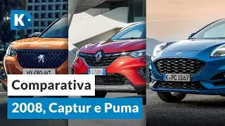 PEUGEOT 2008 vs RENAULT CAPTUR vs FORD PUMA: COMPARATIVA SUV COMPATTI