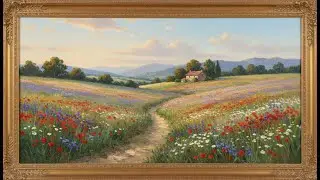 Blooming Fields Painting FRAME TV ART 🌼 Art for TV | Beautiful Nature Wall Art for Home Decor