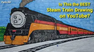How to Draw the Most BEAUTIFUL Steam Train Ever Built!! SP DAYLIGHT 4449