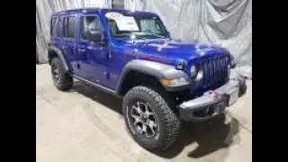 2020 Ocean Blue Metallic Jeep Wrangler Unlimited Rubicon 4x4 AJT6102 Motor Inn Auto Group