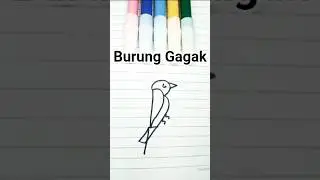 Belajar menggambar burung gagak #facts #faktaunik #logo #art #huruf3d #drawing #kaligrafiklasik