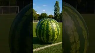 Whimsical Watermelon Blast on a Soccer Field | Fun AI Animation! #aivideos