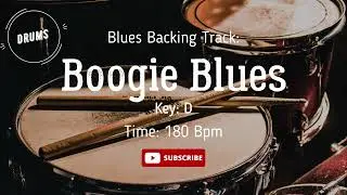 Boogie Blues Backing Track DRUMS Jam ( Drumless )