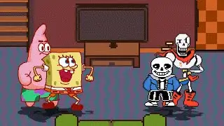 MUGEN - Spongebob & Patrick Star VS Undertale Sans & Papyrus