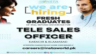 Insta World Hiring Tele Sales Officers in Karachi & Islamabad
