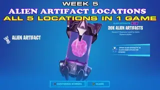 🔸🔶 FORTNITE COLLECT ALL WEEK 5 ALIEN ARTIFACTS IN 1 GAME PLUS A SURPRISE AT THE END OF THE VIDEO 🔶🔸