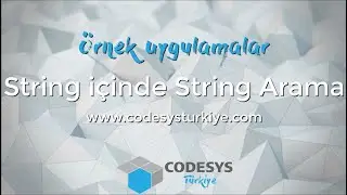 Codesys String Icinde String Arama