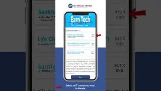 EarnTech - Seekho Aur Kamao   | My Impact Meter | Demo