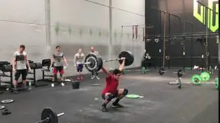Hang snatch: 95 x 1 rep by Kalim Bechara