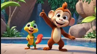 Max Monkey Climbs a Tree | Jungle Adventure Song for Kids | Nursery Rhymes in English