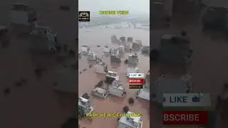 Flood Drone view Park view city #lahore #flood #shorts #ytshorts #floodupdate