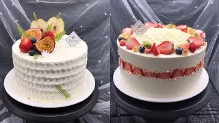 Fresh Fruit Cake Decorating Ideas- Mixed Fruit Cake Decoration Ideas | Birthday Fruit Cake Design |