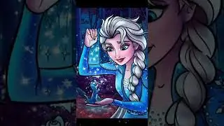 Coloring on digital coloring pages (Disney Frozen) helps me relieve stress🥰 #coloringbooks #anxiety