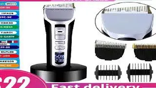 Electric Hair Clipper Unique Shaped Moving Blade Hair Trimmer LCD Display USB Rechargeable