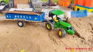 Building a Mini Horse Farm using Rc vehicles || Construction using Bricks part 1