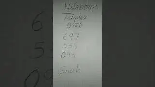 💎💎💎 N&uacute;meros para Triplex once 15Mayo💎💎💎
