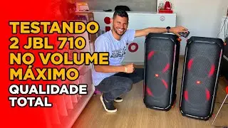 Testando DUAS JBL Party Box 710 no volume máximo | O especialista ficou maluco