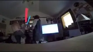 Uncoreographed star wars epic battle scene reinact