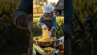 its pop corn time #popcorntime  #catcookingasmr #cat #catcooking