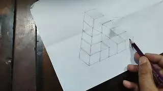 Impossible Triangle 3D drawing 