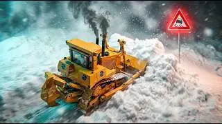 Schneeräumung im Test - Baumaschinen an ihren Grenzen.