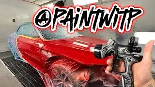 First Spray with my *DURBS CUSTOMS* Devilbiss DV1! Tango Red A5