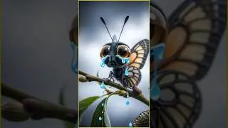 Butterfly bravery तितली की बहादुरी #butterfly #youtubeshorts #aishorts #animals #ai #story