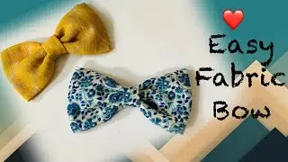 How To Make Fabric Bow, DIY Hair Accessories, DIY Fabric Bow #bowmaking