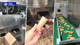 Fully Automatic Ice Cream Wafer Cone Production Line LPG Installation Commission On Customer Site