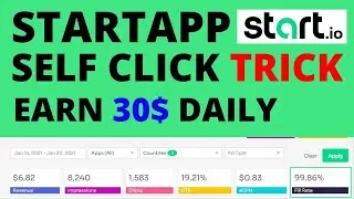 Startapp self click trick 2021 | startapp self earning app | startapp earning proof | startapp trick