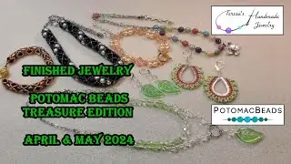 Finished Jewelry | Potomac Beads Treasure Edition | April & May 2024 #potomacbeads #beading #diy