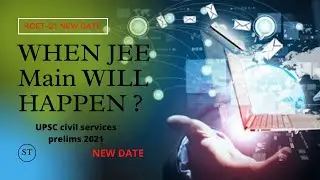 Final Dates for JEE Main and Advanced 2021?|| UPSC ||KCET Exam Postponed || New Date.