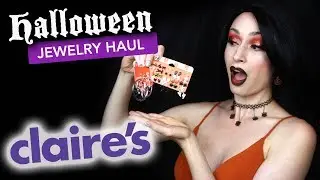 CLAIRE'S HALLOWEEN JEWELRY HAUL 🎃
