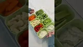 Veggie Snack Box 💚🥒 #snackbox #restock #asmr #snacks #veggies #foodie #healthy #viral #shorts #fyp