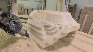 Wave Form Roughing WorkNC pattern for Rotational Molded Part