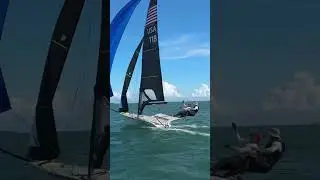 Couple of Gybes in Florida #49ersailing #sailboat #sailing #training #ocean