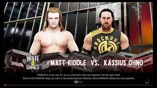 NXT TakeOver: WarGames II: Matt Riddle vs. Kassius Ohno (WWE 2K19)