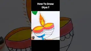 😍How To Draw Diya 😍 Beautiful Diya Drawing Idea &bull; Diya Decoration Competition Idea #shorts #diwali