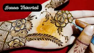 Beautiful Henna Tutorial ✨||simple and easy Mehndi Design||how to make mehndi design||new