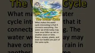 🎧 The Water Cycle #shorts #english #englishlearning #englishlistening #englishgrammar #education