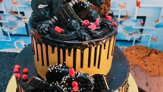 Chocolate truffle cake 🎂🍰🍦👍 #howtomakechocolateathome #recipe #cakedecorating