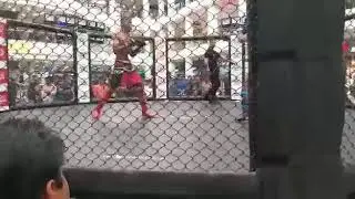 Hyderabad mma gym fighter Salman win first fight triangle Chowk