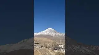Alborz mountain and beautiful Damavand peak in IRAN #shorts#nature#asmr#foryou#video#fun#winter#like